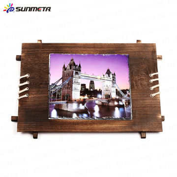 Sublimation wooden Rocks wooden Photo frame stone slates